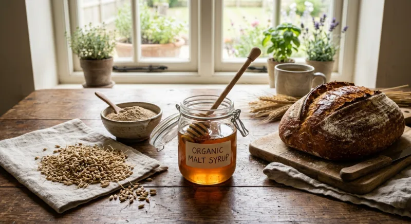 Sciroppo di malto biologico: guida a tipi e usi 6 Organic Malt Syrup The Complete Guide to Types Uses Benefits 1 800x436 png