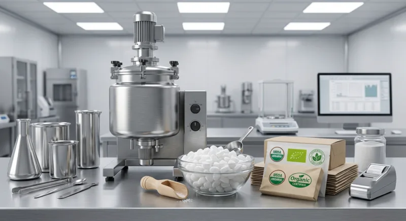 Xilitolo organico: igiene orale e confetteria 9 Organic Xylitol in Food Manufacturing Formulation Guide for Oral Care Confectionery and Functional Foods 800x436 png
